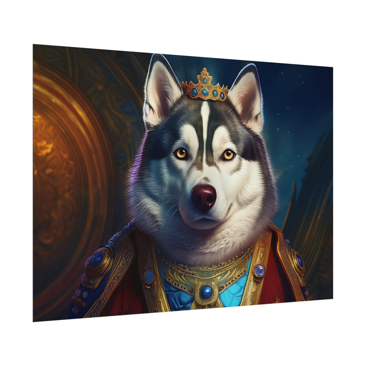 Siberian Husky Renaissance Pet Portrait Print, Siberian Husky Art Print, Wall Decor, Art Gift, dog wall art, wall art, wall print