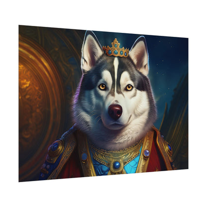 Siberian Husky Renaissance Pet Portrait Print, Siberian Husky Art Print, Wall Decor, Art Gift, dog wall art, wall art, wall print