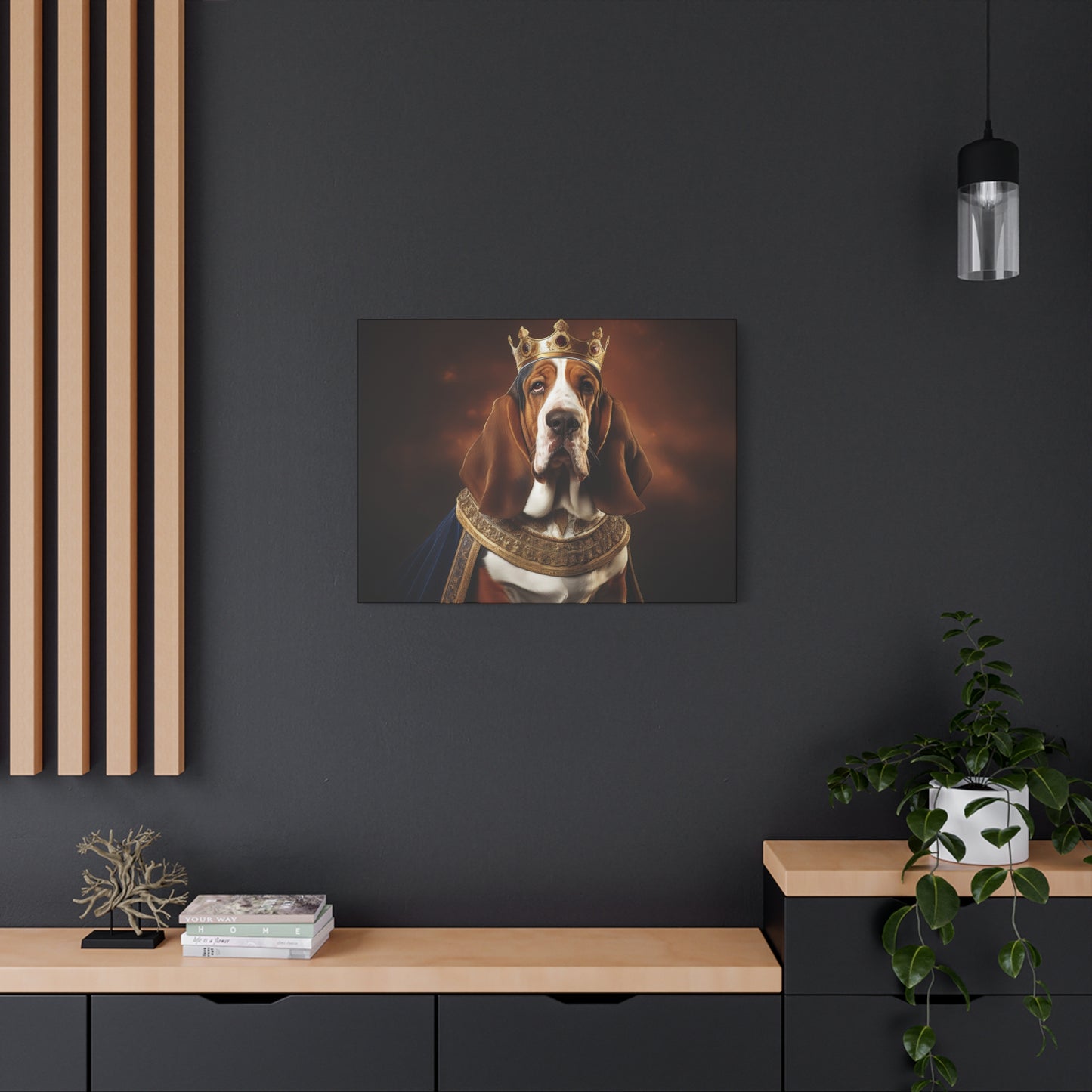 Bassett Hound Renaissance Pet Portrait on Canvas | Wall art | wall print | Dog Art