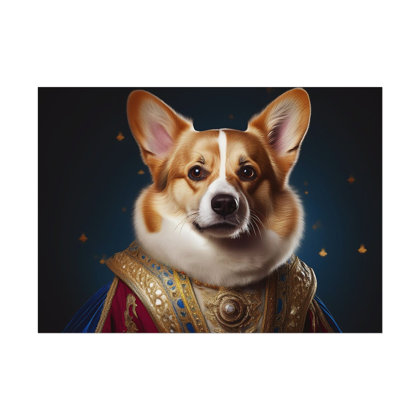 Pembroke Welsh Corgi Renaissance Pet Portrait Print | Wall Art | Wall Print | Dog Art