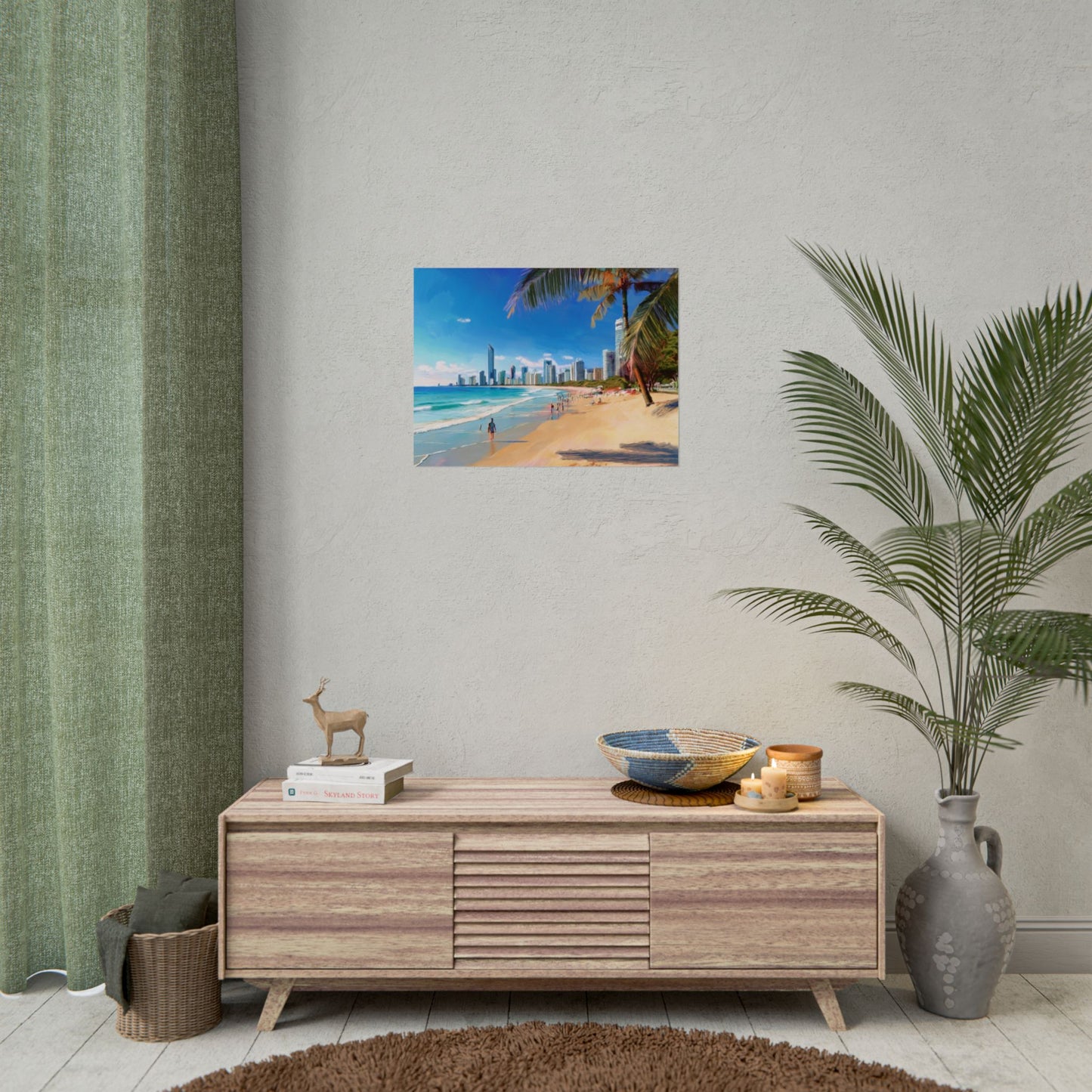 Surfers Paradise Beach Australia Coastal Print | Style 1 | Wall Art | Wall Print