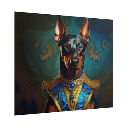 Doberman Pinscher Renaissance  Dog Pet Portrait Print | Wall Art | Wall Print | Dog Art