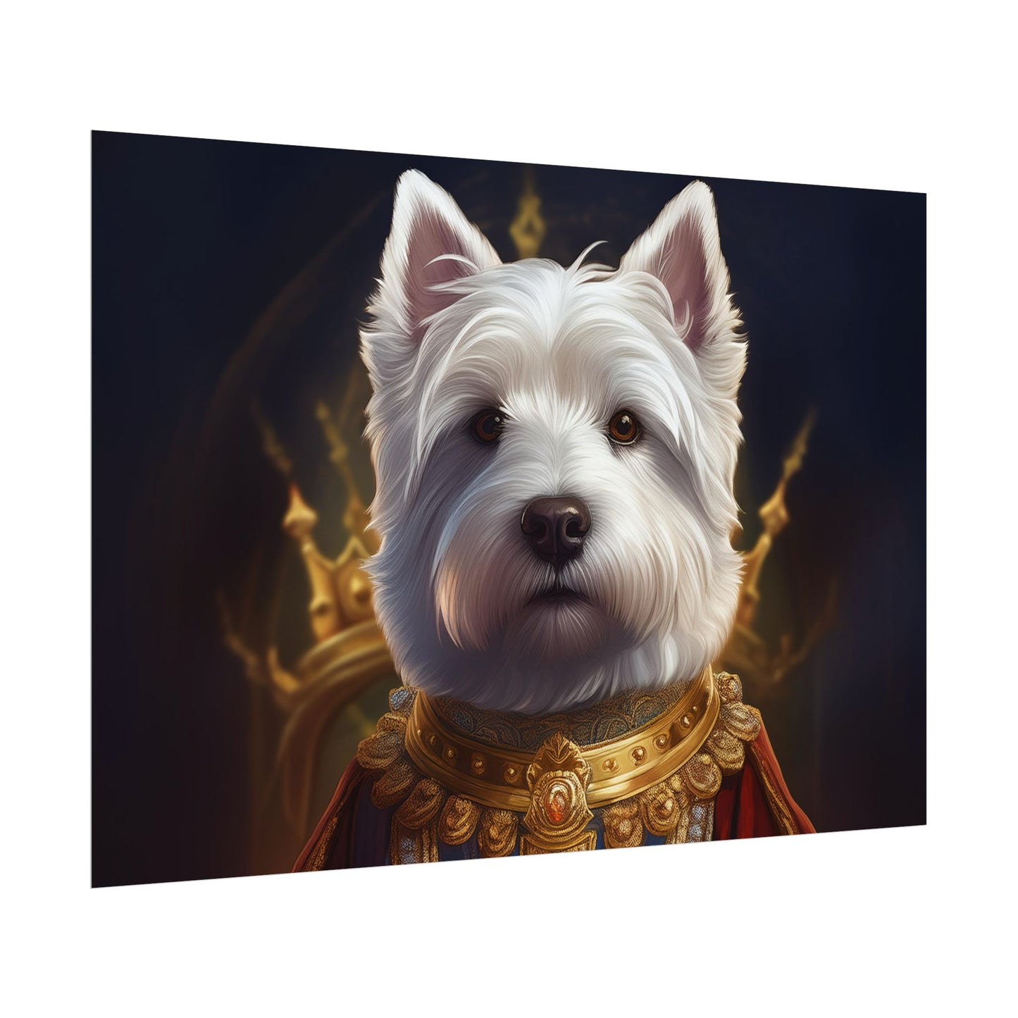West Highland White Terrier Dog Renaissance Pet Portrait Print, West Highland White Terrier Art Print, Dog Wall Art, Wall Print, Wall Art