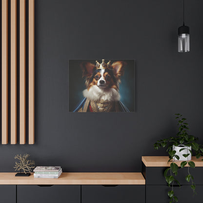 Papillon Pet Portrait Renaissance on Canvas, wall art, wall print, dog portrait, dog art