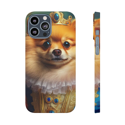 Pomeranian Renassaince Dog Portrait Slim Phone Case