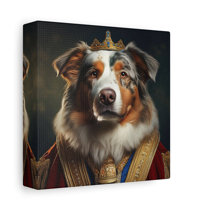 Australian Shepherd Pet Portrait Renaissance - Canvas, wall art, wall print, dog art, dog print