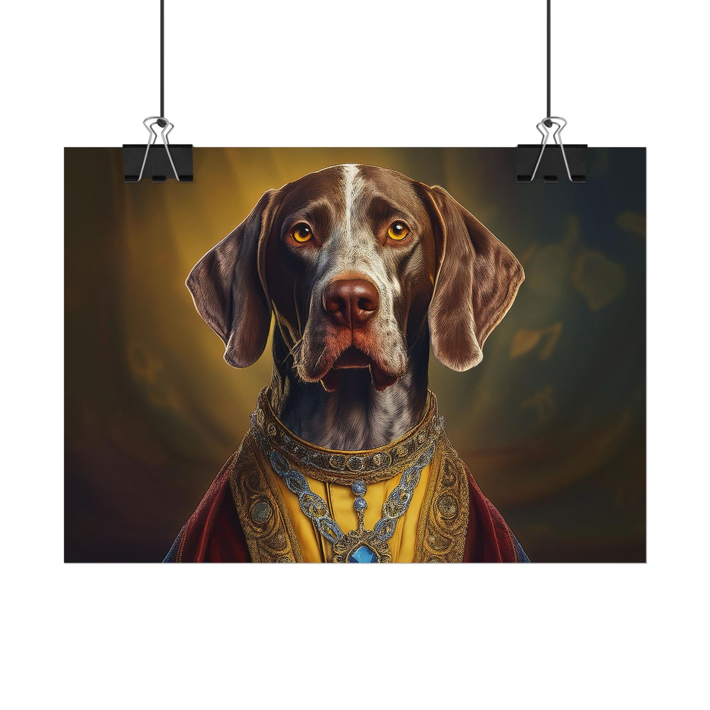 German Shorthaired Pointer Dog Renaissance Pet Portrait, Art Print, Animal Lover gift, Dog Wall Art, wall prints, wall art