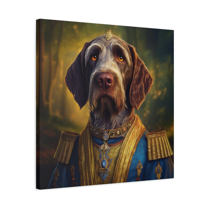 German Wirehaired Pointer Dog Pet Portrait Renaissance - Canvas, wall art, wall print, dog portrait, dog art