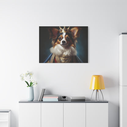 Papillon Pet Portrait Renaissance on Canvas, wall art, wall print, dog portrait, dog art