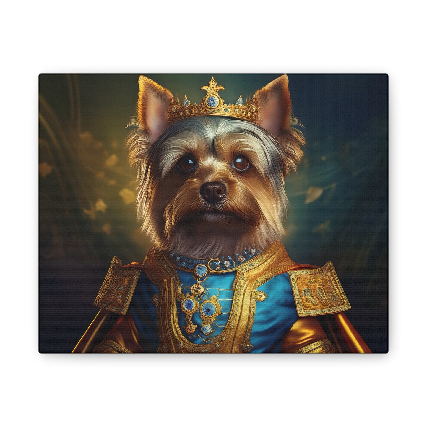 Yorkshire Terrier Renaissance Pet Portrait on Canvas | Wall Art | Wall Print | Dog Art