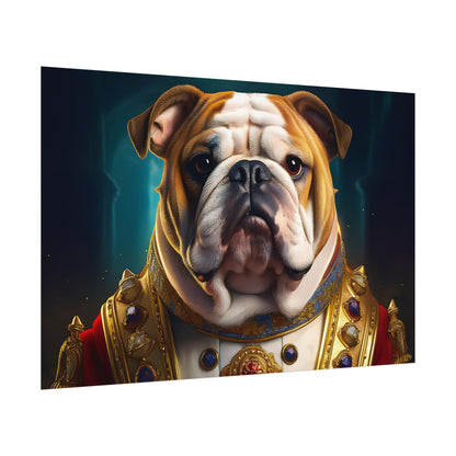 English Bulldog Renaissance  Dog Pet Portrait Print | Wall Art | Wall Print