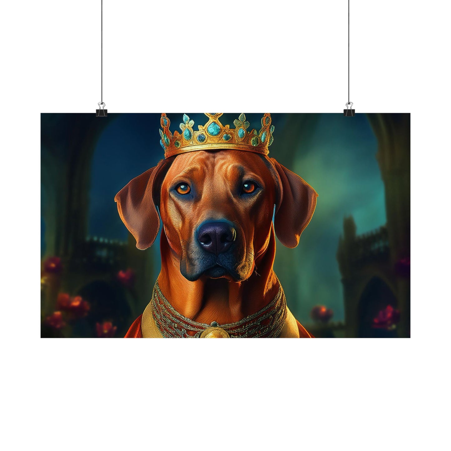 Rhodesian Ridgeback Dog Renaissance Pet Portrait, Rhodesian Ridgeback Art Print,  Animal Lover Art, Wall art, wall print