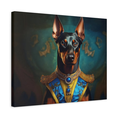 Doberman Pinscher Renaissance Pet Portrait on Canvas | wall art | wall print | Dog Art