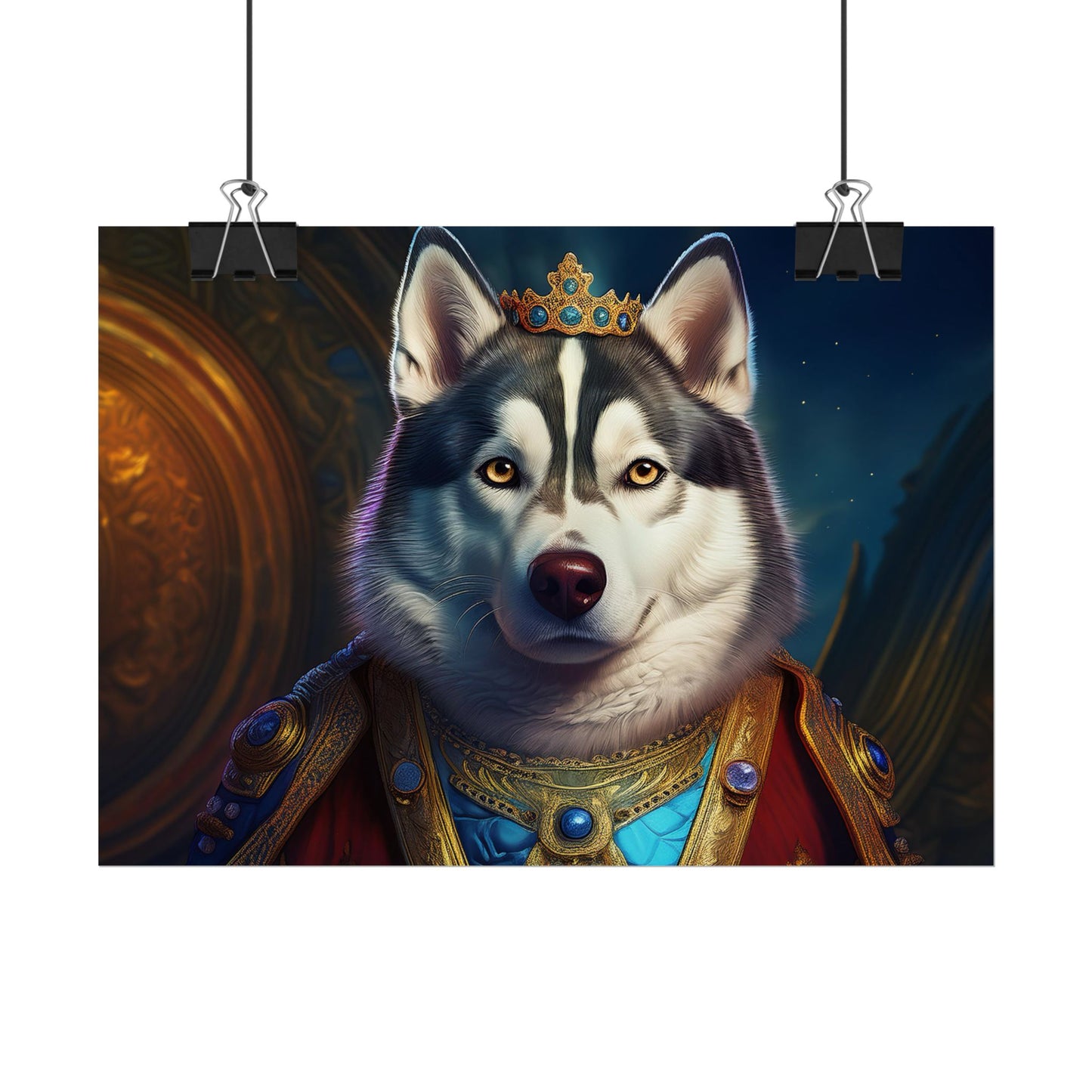 Siberian Husky Renaissance Pet Portrait Print, Siberian Husky Art Print, Wall Decor, Art Gift, dog wall art, wall art, wall print