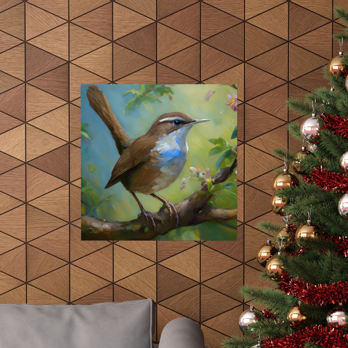 Carolina Wren Painting Print | Wall Art | Wall Print | Bird Art