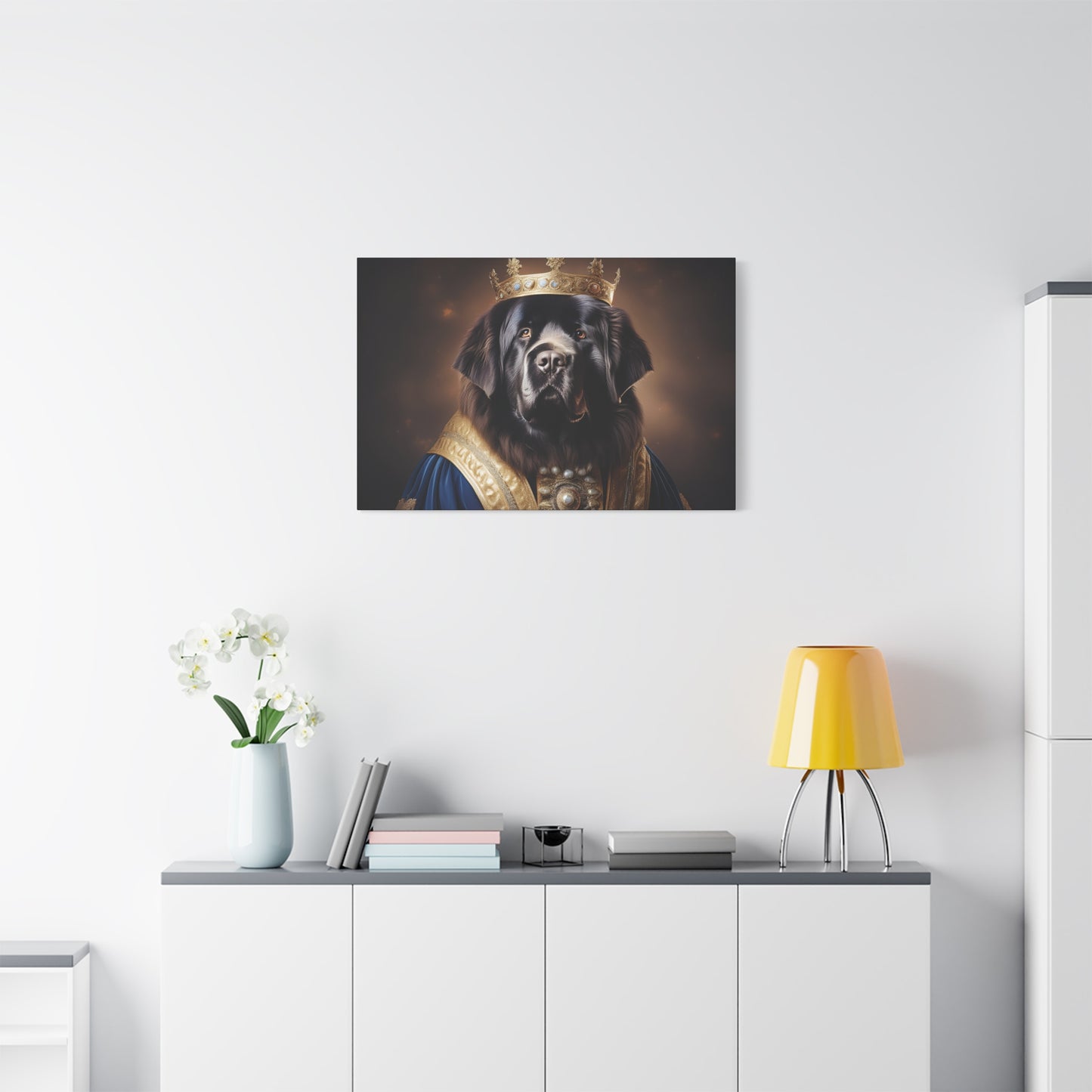 Newfoundland Renaissance Pet Portrait on Canvas | wall art | wall print