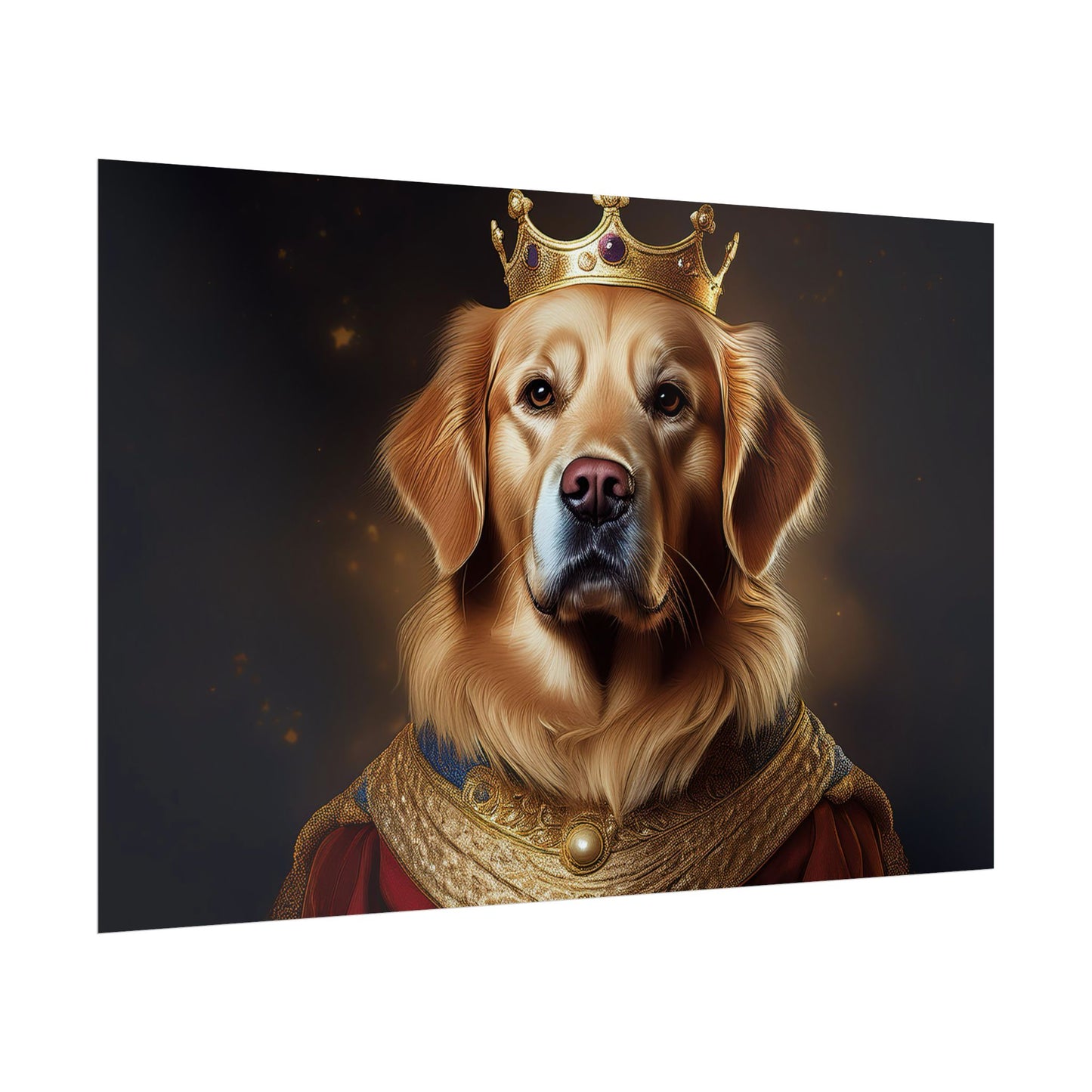 Golden Retriever Renaissance Dog Portrait  Art Print, Wall Decor Gift, Animal Lover Home Decor, Dog Wall Art