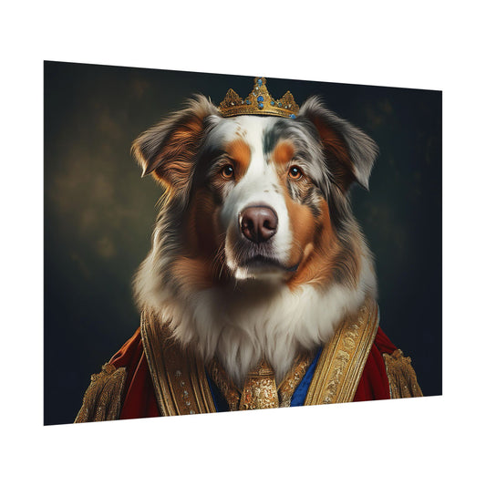 Australian Shepherd Dog Renaissance Pet Portrait Print | Wall Art | Wall Print