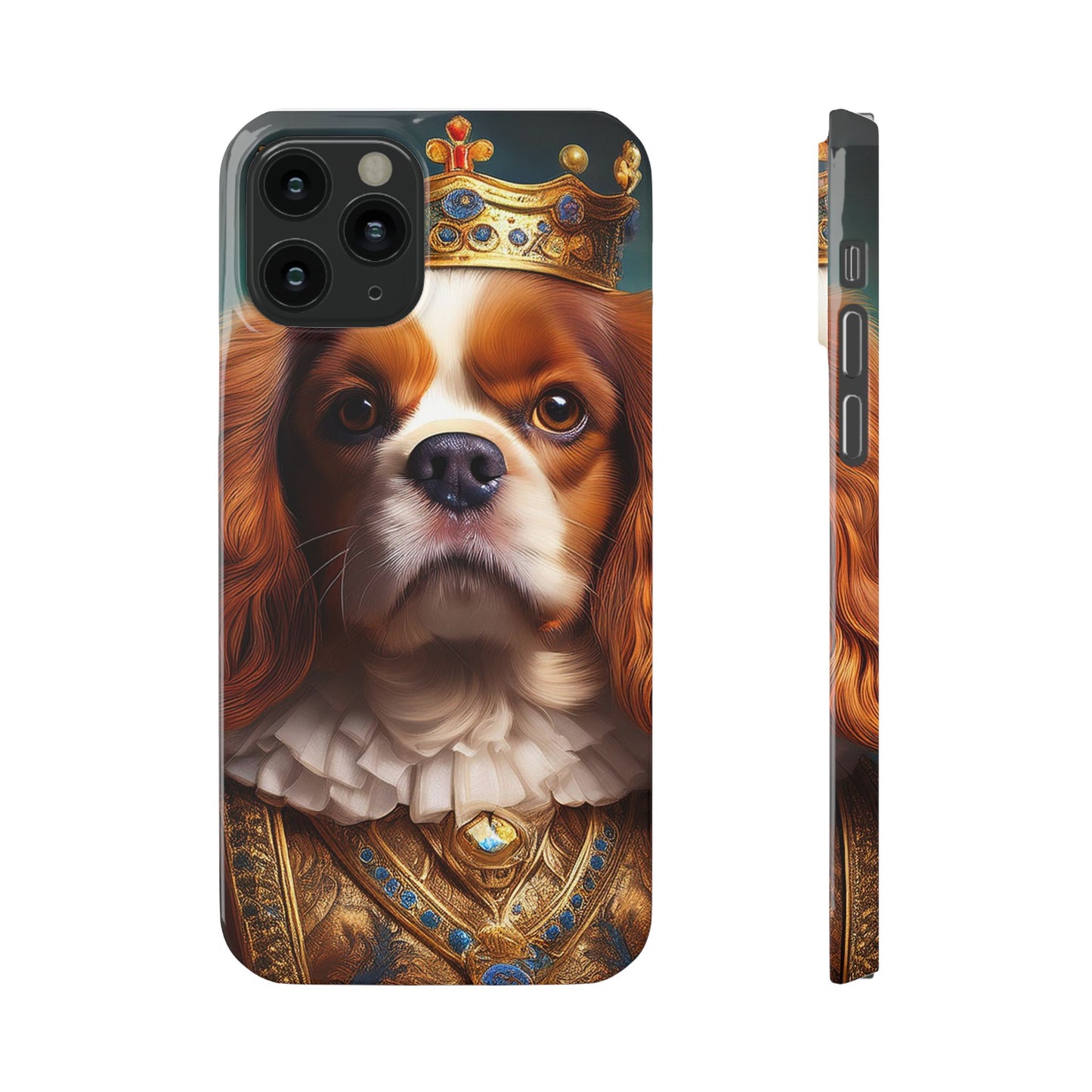 Cavalier King Charles Renaissance Dog Portrait Slim Phone Case