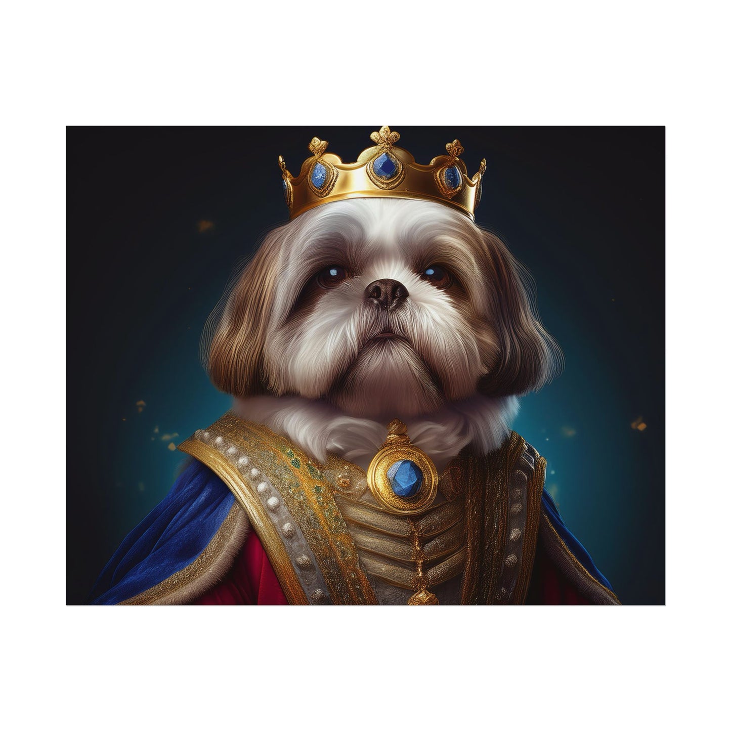 Shih Tzu Renaissance Pet Portrait Print | Dog Lover Wall Art | Dog Memorial Gift | Wall Art | Wall Print