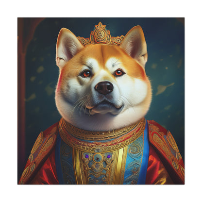 Shiba Renaissance Pet Portrait on Canvas, wall art, wall print, dog portrait, dog art
