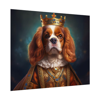 Cavalier King Charles Spaniel Art Pet Portrait Print, Renaissance, Wall Print, Wall Art