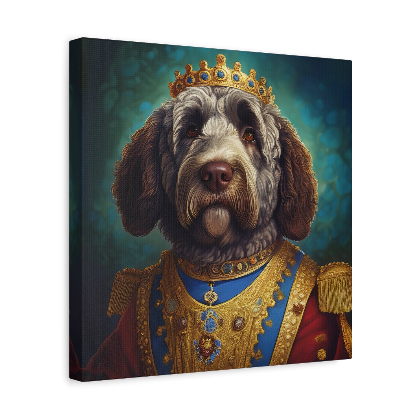 Portuguese Water Dog Renaissance Pet Portrait on Canvas | wall art | wall print