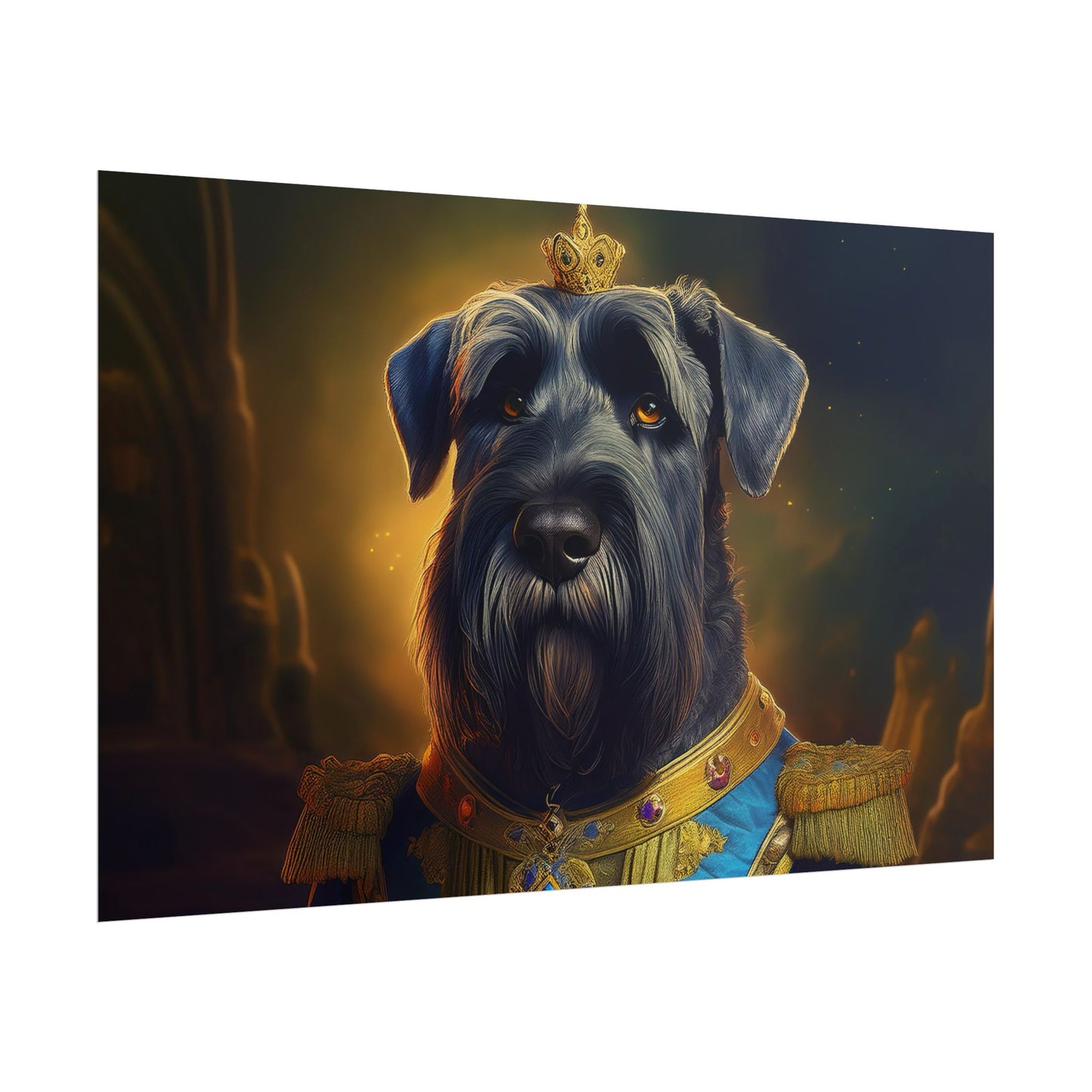 Giant Schnauzer Pet Renaissance Portrait Print, Dog Lover Wall Print | Wall Art | Wall Print