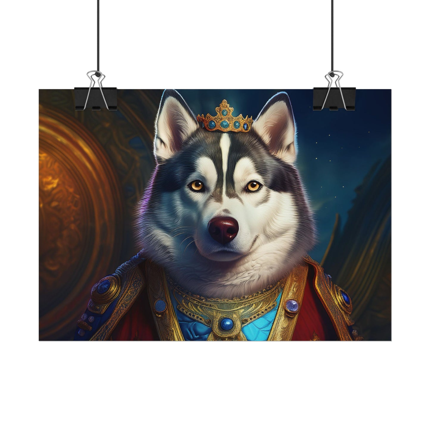 Siberian Husky Renaissance Pet Portrait Print, Siberian Husky Art Print, Wall Decor, Art Gift, dog wall art, wall art, wall print