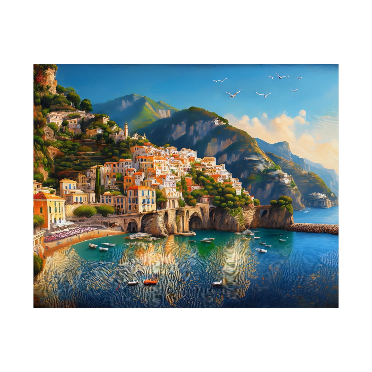 Amalfi Coast Italy Coastal Print | Style 1 | Wall Art | Wall Print