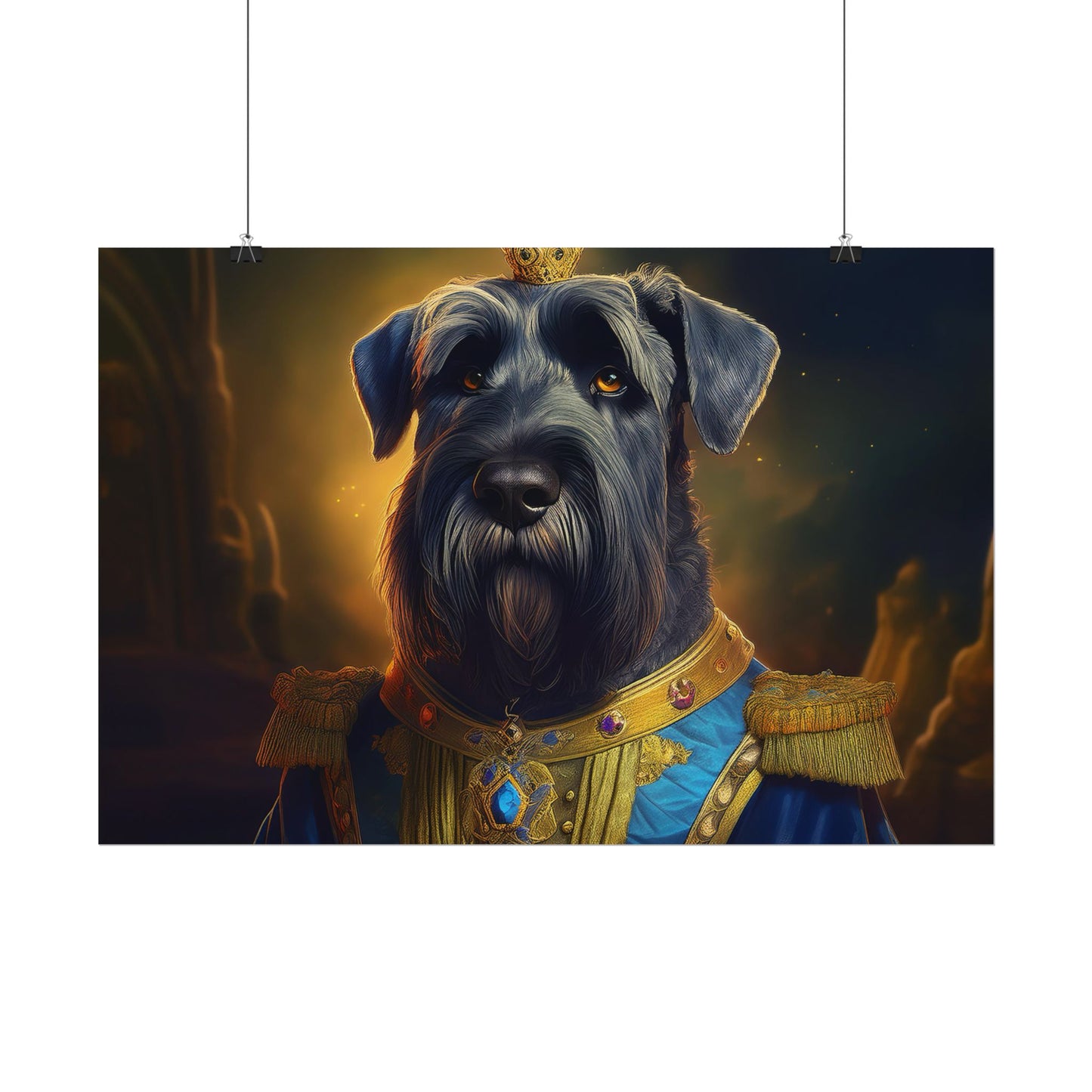 Giant Schnauzer Pet Renaissance Portrait Print, Dog Lover Wall Print | Wall Art | Wall Print