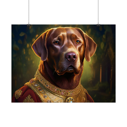 Chesapeake Bay Retriever Dog Renaissance Pet Portrait Print, Animal Lover print, Dog Wall Art, wall print, wall art