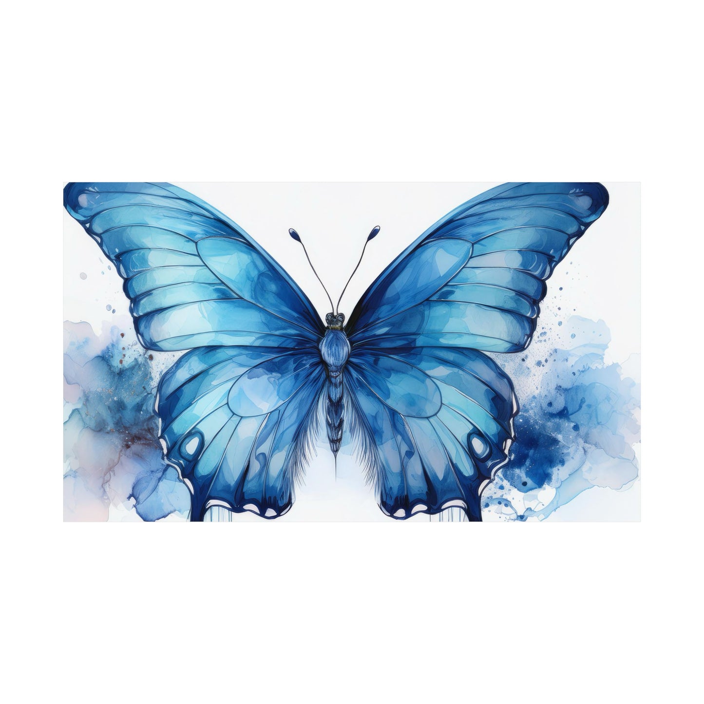 Blue Butterfly Alcohol Ink Wall Art | Unique Nursery Wall Print | Butterfly wall art | Wall Art | Wall Print