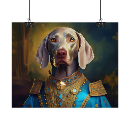 Weimaraner Renaissance Pet Portrait Print, wall print, wall art, Animal Lover Home Decor, Dog Wall Art