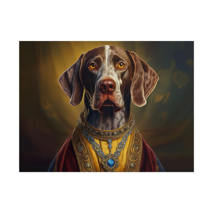 German Shorthaired Pointer Dog Renaissance Pet Portrait, Art Print, Animal Lover gift, Dog Wall Art, wall prints, wall art