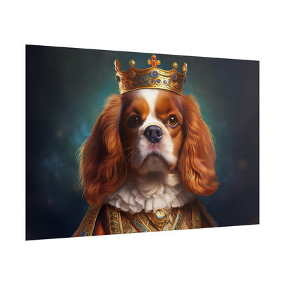 Cavalier King Charles Spaniel Art Pet Portrait Print, Renaissance, Wall Print, Wall Art