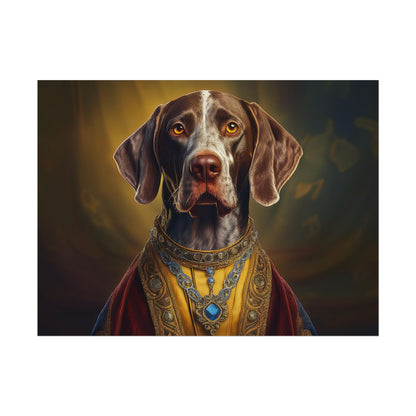 German Shorthaired Pointer Dog Renaissance Pet Portrait, Art Print, Animal Lover gift, Dog Wall Art, wall prints, wall art