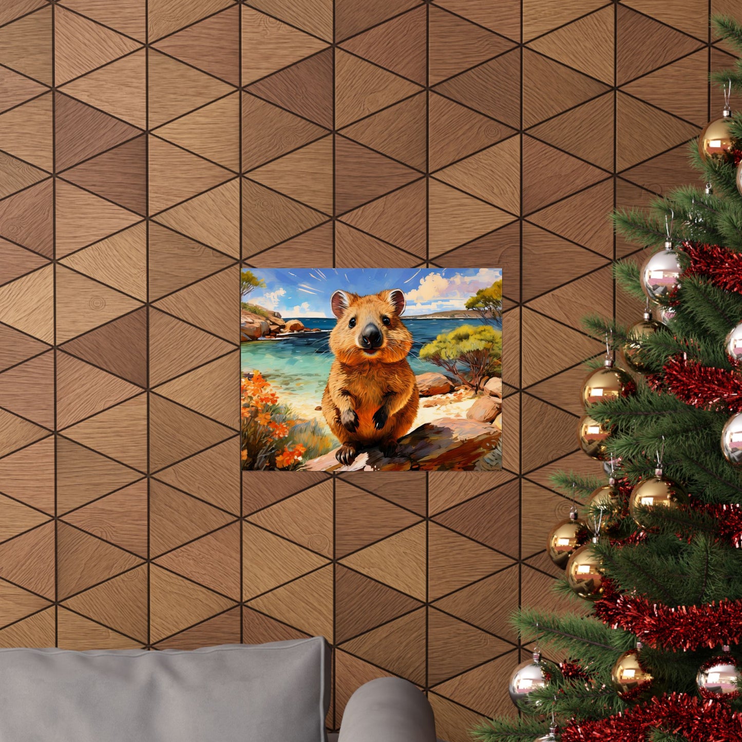 Quokkas at Rottnest Island Western Australia Print |  Unique Painting Print | Style 1 | Wall Art | Wall Print