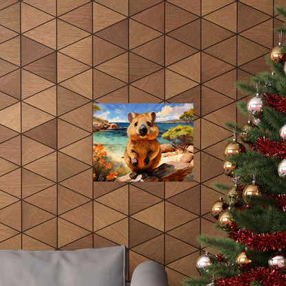 Quokkas at Rottnest Island Western Australia Print |  Unique Painting Print | Style 1 | Wall Art | Wall Print
