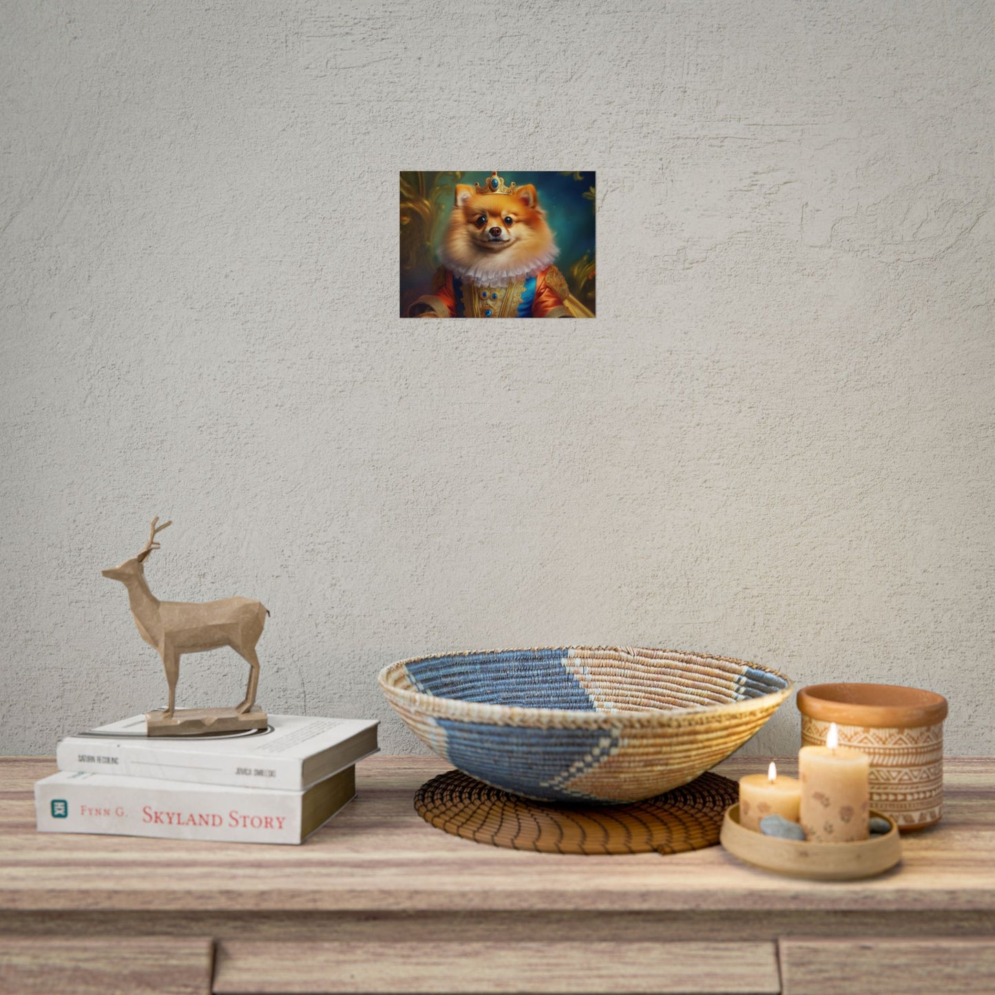 Pomeranian Renaissance Dog Portrait Art Print, Wall Decor Gift, Animal Lover Home Decor, Dog Wall Art