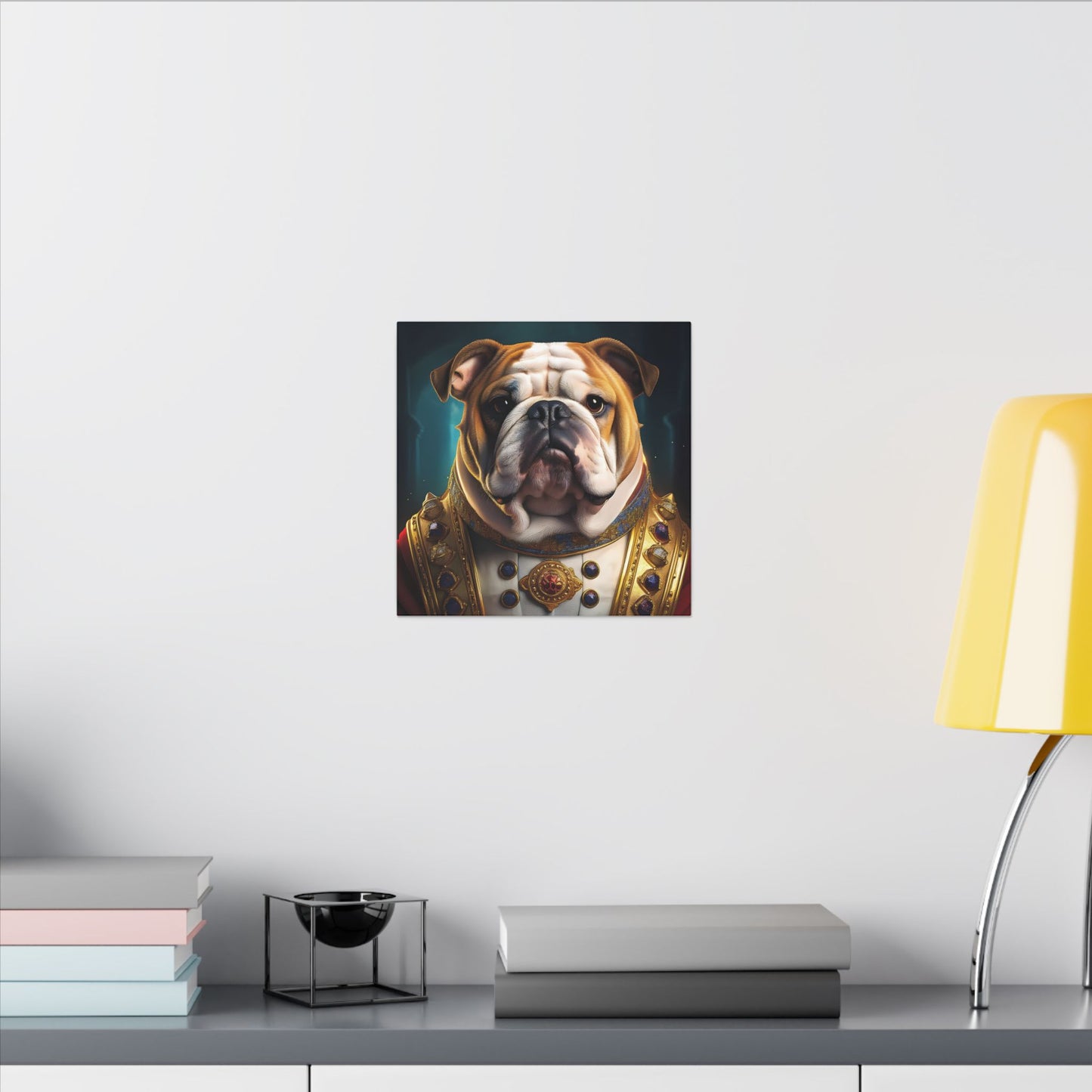 English Bulldog Pet Portrait Renaissance - Canvas, wall art, wall print, dog portrait, dog art