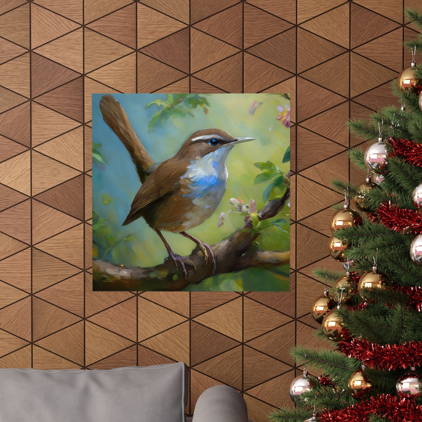 Carolina Wren Painting Print | Wall Art | Wall Print | Bird Art