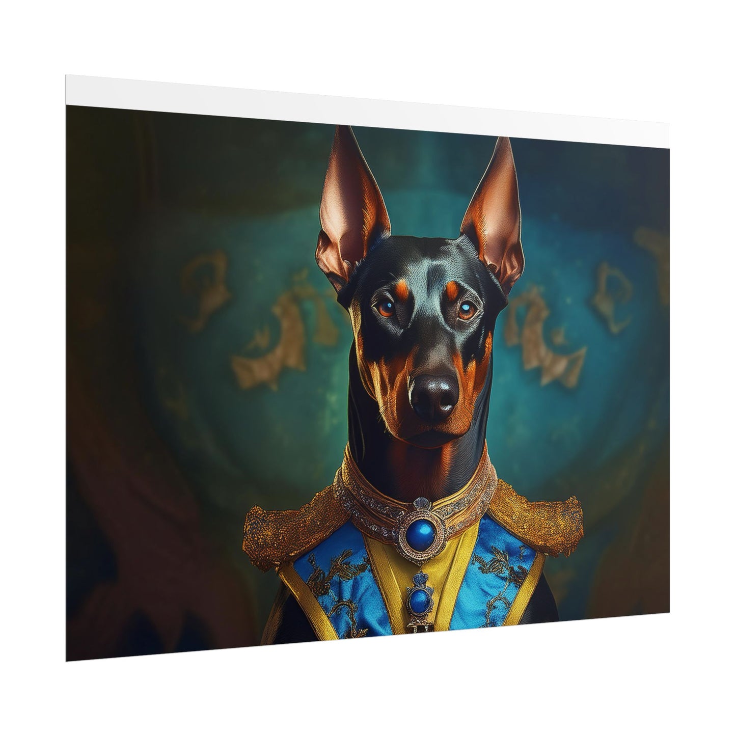 Doberman Pinscher Renaissance  Dog Pet Portrait Print | Wall Art | Wall Print | Dog Art