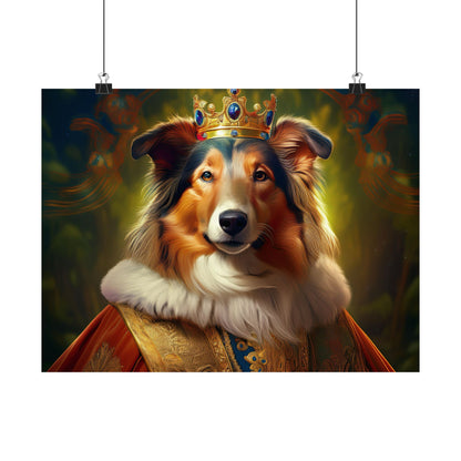 Collie Dog Renaissance Pet Portrait Print | Wall Art | Wall Print | Dog Art