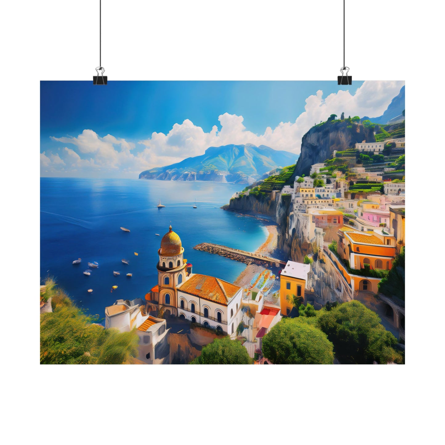 Amalfi Coast Italy Coastal Print | Style 3 | Wall Art | Wall Print
