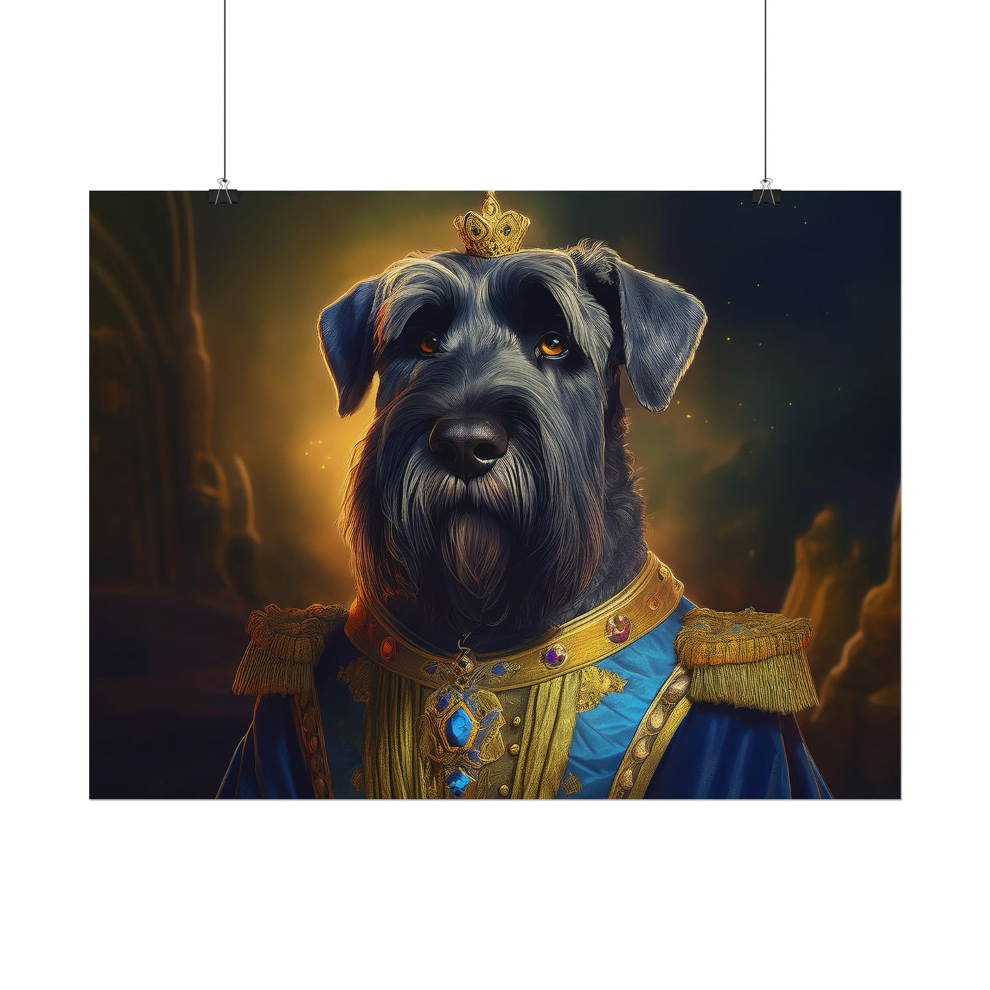 Giant Schnauzer Pet Renaissance Portrait Print, Dog Lover Wall Print | Wall Art | Wall Print