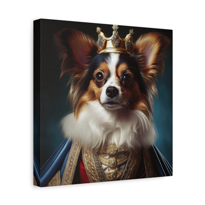 Papillon Pet Portrait Renaissance on Canvas, wall art, wall print, dog portrait, dog art