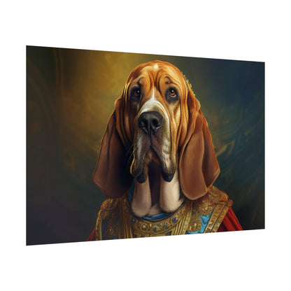 Bloodhound Renaissance Dog Portrait Art Print, Wall Decor Gift, Animal Lover Home Decor, Dog Wall Art