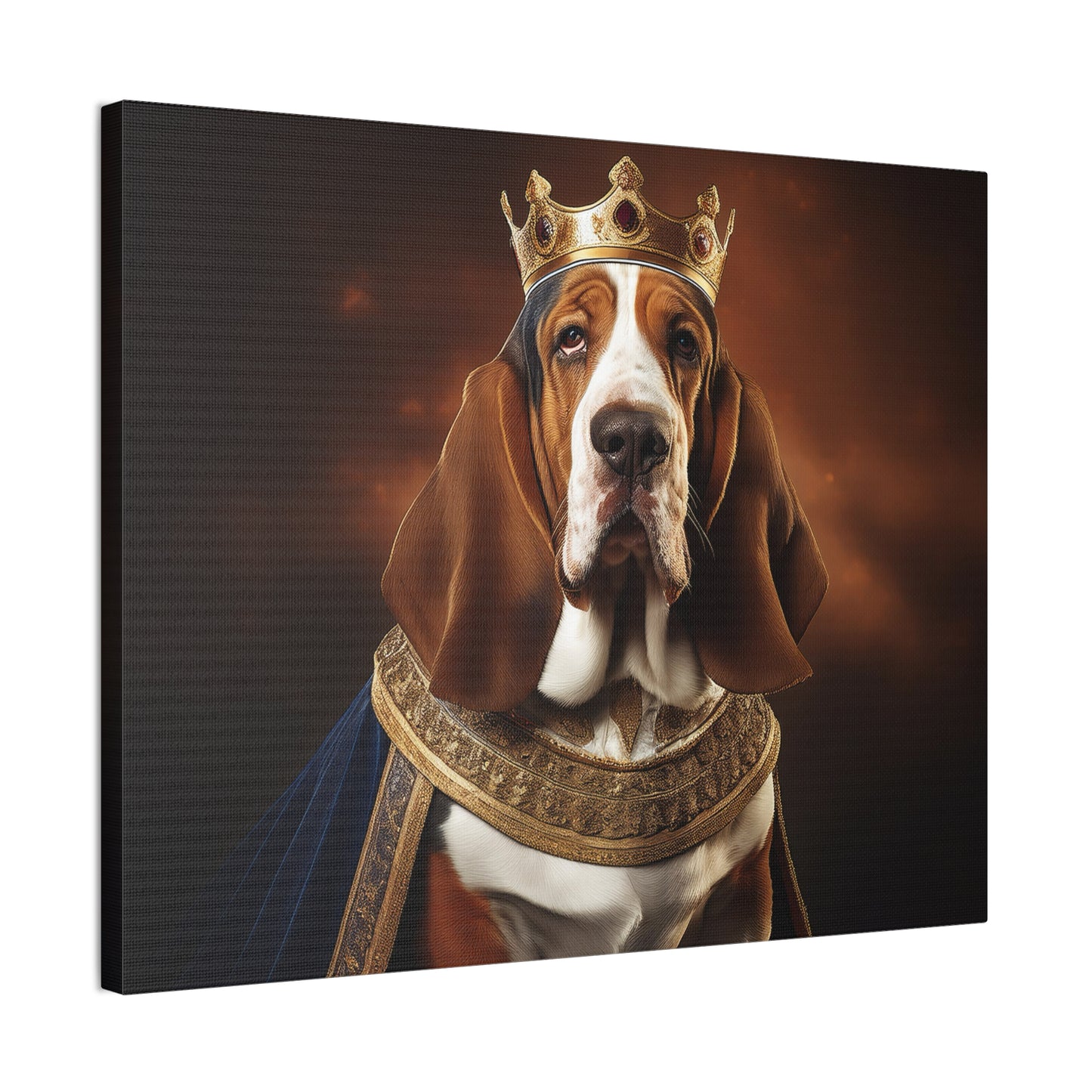 Basset Hound Renaissance Pet Portrait on Canvas | Wall art | wall print | Dog Art