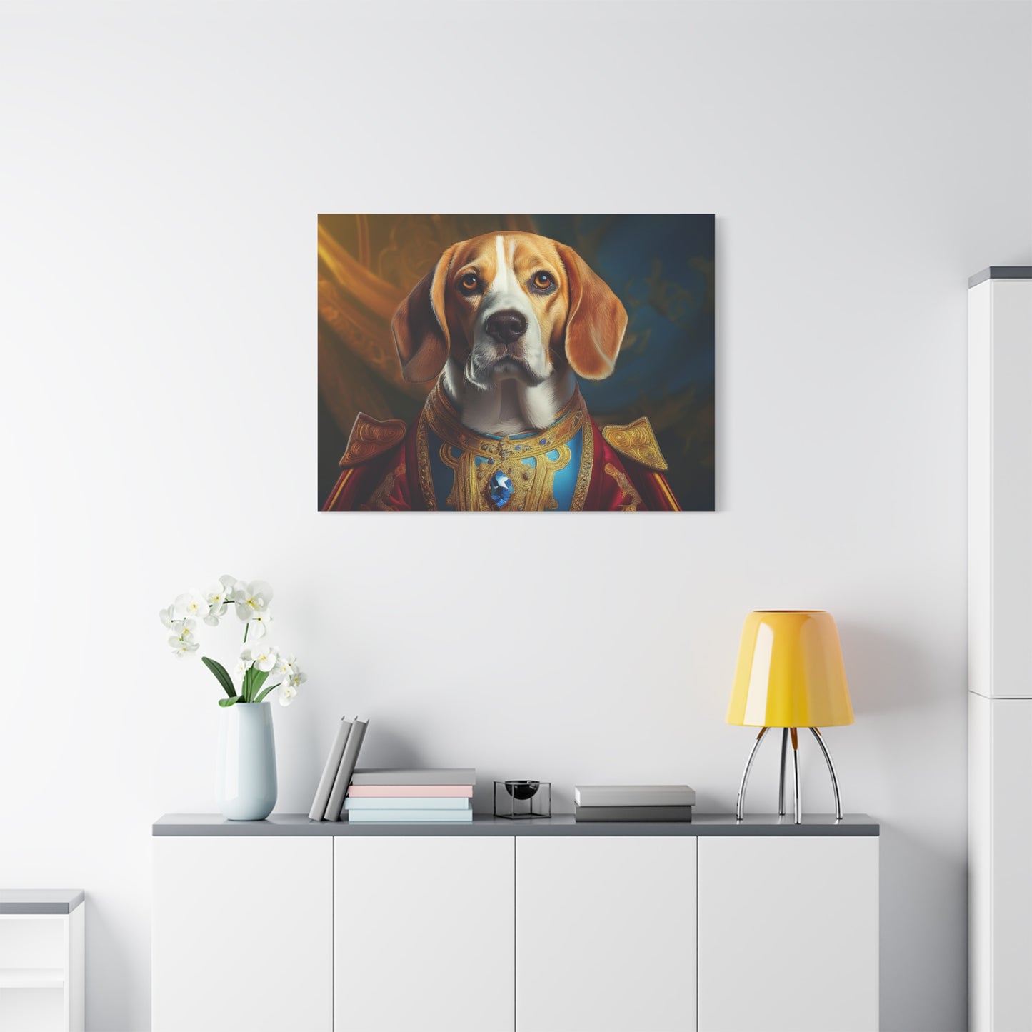Beagle Renaissance Pet Dog Portrait  - Canvas, wall art, wall print, dog portrait, dog art